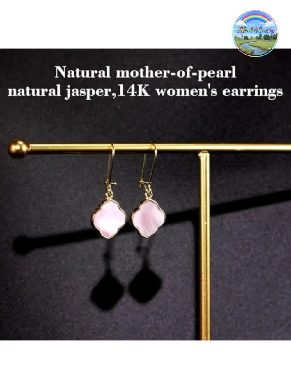 14K Gold Plated Natural Shell Pearl Drop Dangle Earrings for Women